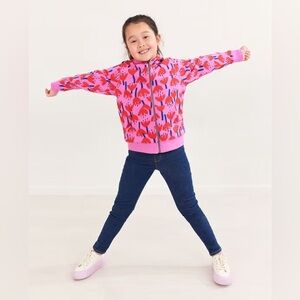 Hanna Andersson Print Faux Shearling Lined Hoodie